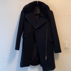 Club Monaco Wool Coat Navy XS Gently Worn